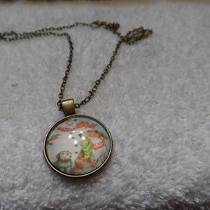 snowman and puppy Christmas pendant